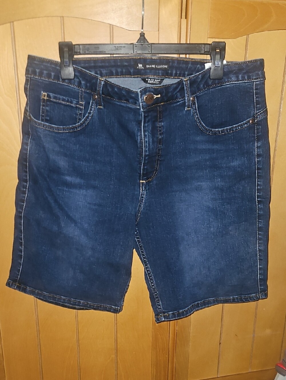 Lee Dark Blue Denim Jean Shorts
